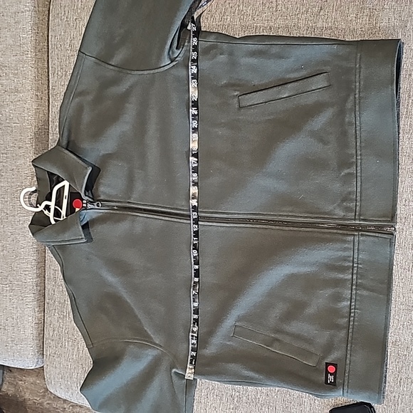 Jack and Jones RDD men's felt/wool bomber in olive colour - Picture 11 of 11